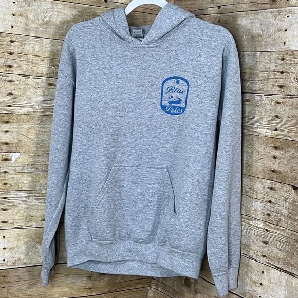 GILDAN HEAVYWEIGHT BLUE PETES VIRGINIA BEACH LOCAL CLASSIC PUNGO CASUAL HOODIE - Picture 2 of 3